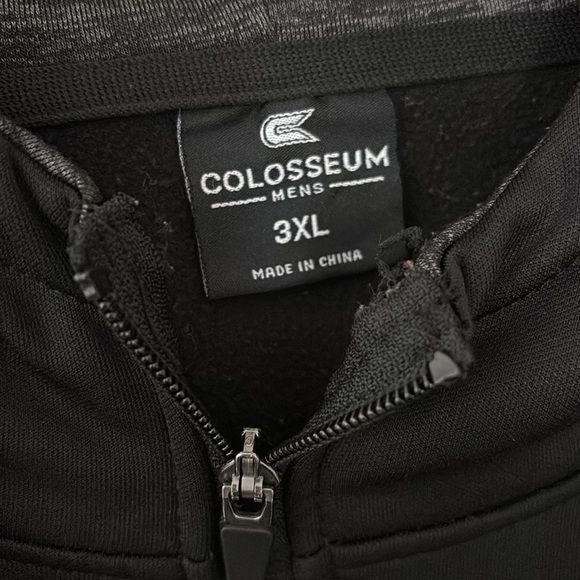 Notre Dame Fighting Irish Men's Colosseum Black Blackout Full-Zip Hoodie 3XL - Picture 5 of 7